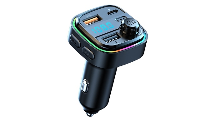 Multi-Colour Bluetooth Transmitter with Dual Charging Ports!