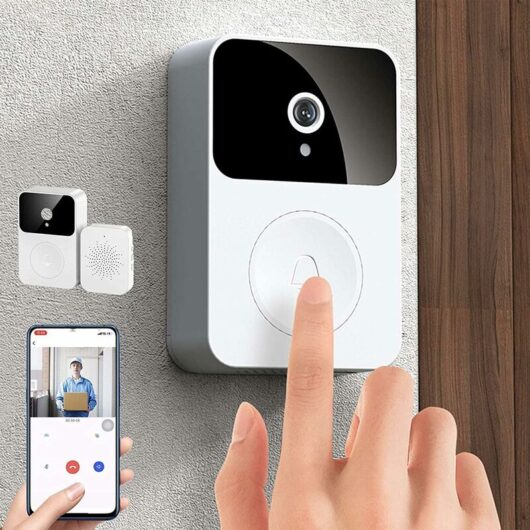 Smart video ring doorbell home intercom, smart wireless remote video doorbell, high-definition night vision WiFi charging anti-theft doorbell,