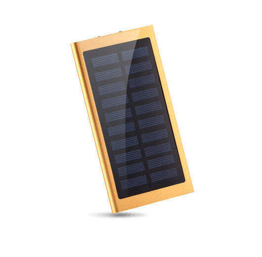 Dual Solar Power Bank With Led Light - Universal Portable Charger, Aluminium Alloy, 4000Mah/8000Mah, 6 Colours | Wowcher