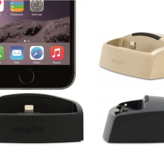 Mophie Lightning Desktop Charging Dock - Fast Charge, Case-Friendly Stand For Iphone 5/6/7 (Black Or Gold) | Wowcher