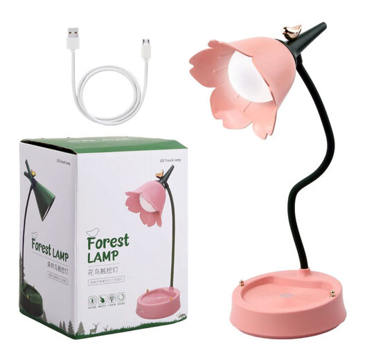 Rechargeable LED Flower Table Lamp - Dimmable, Flexible Gooseneck, Eye Comfort, 4 Colours | Wowcher
